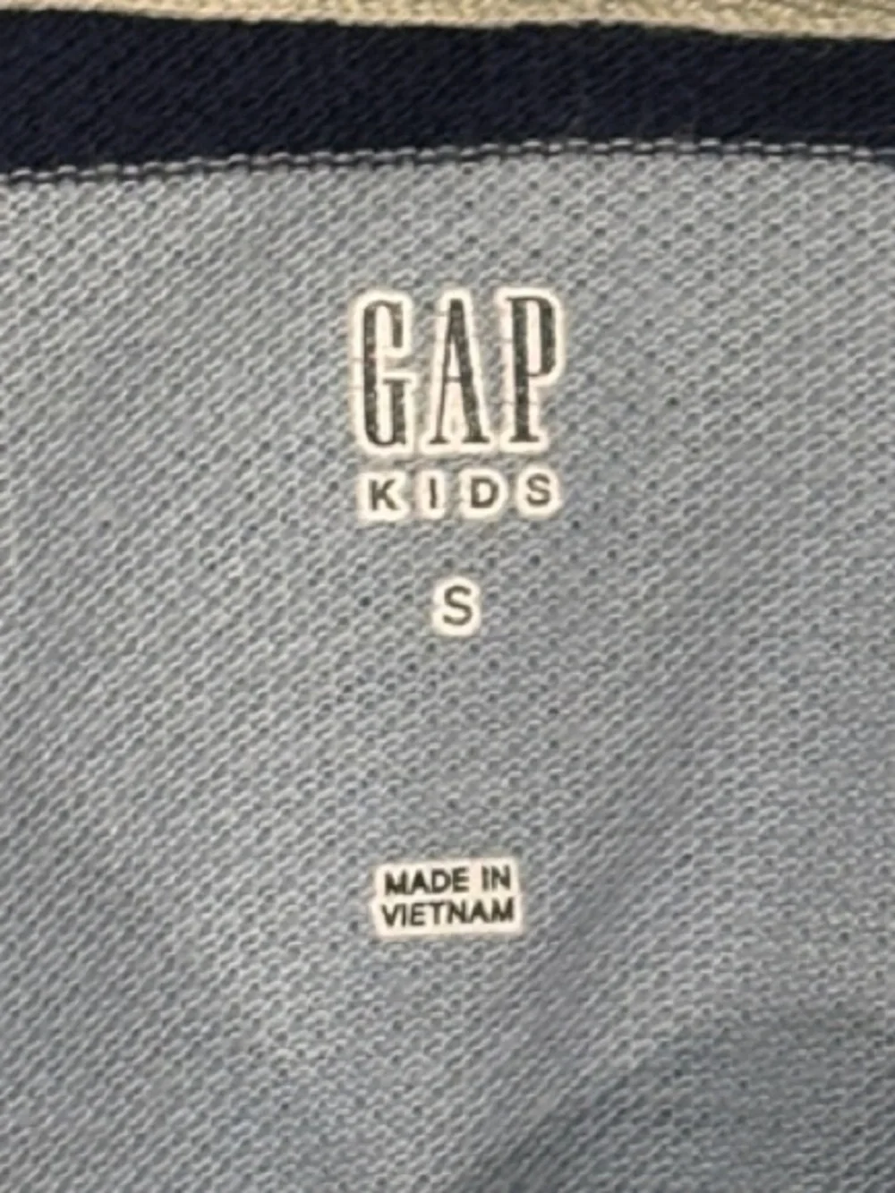 GAP Kids 2-in-1 Layered Long Sleeve Rugby Polo Shirt Blue Stripe Size S 6-7